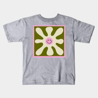 Retro Flower Vintage 70s Groovie Kids T-Shirt